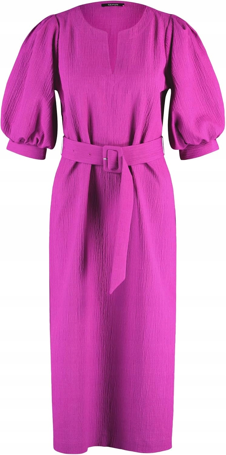Dámské šaty Taifun s balónkovými rukávy, jednobarevné, vel. 42