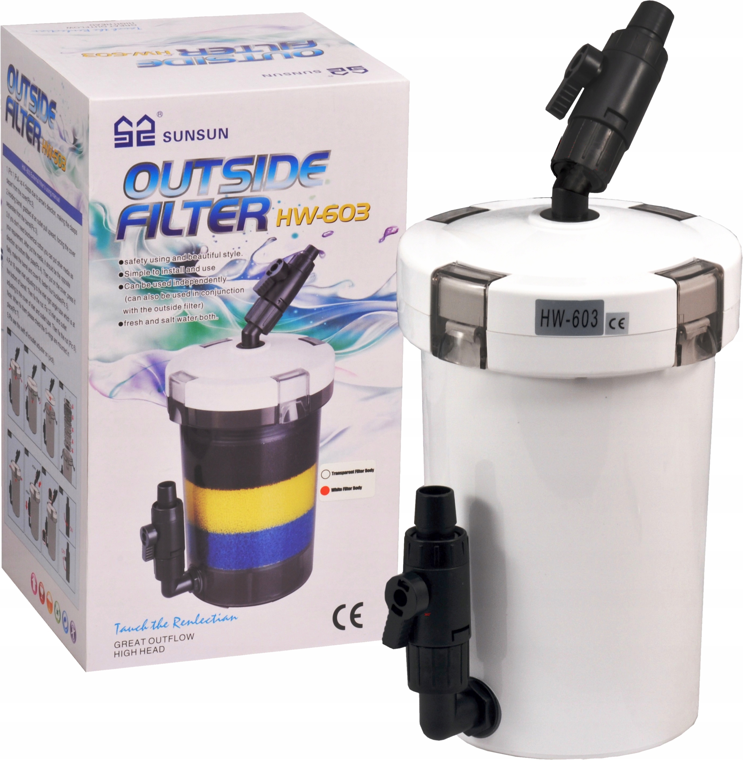 

Prefiltr HW-603A zewnętrzny kubełkowy 2,7L Sunsun