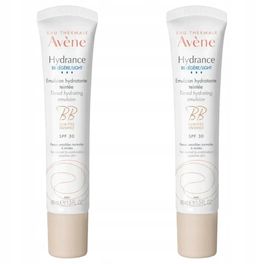 2x Avene Hydrance Bb Nawilżająca Emulsja Koloryzująca SPF30, 40 ml
