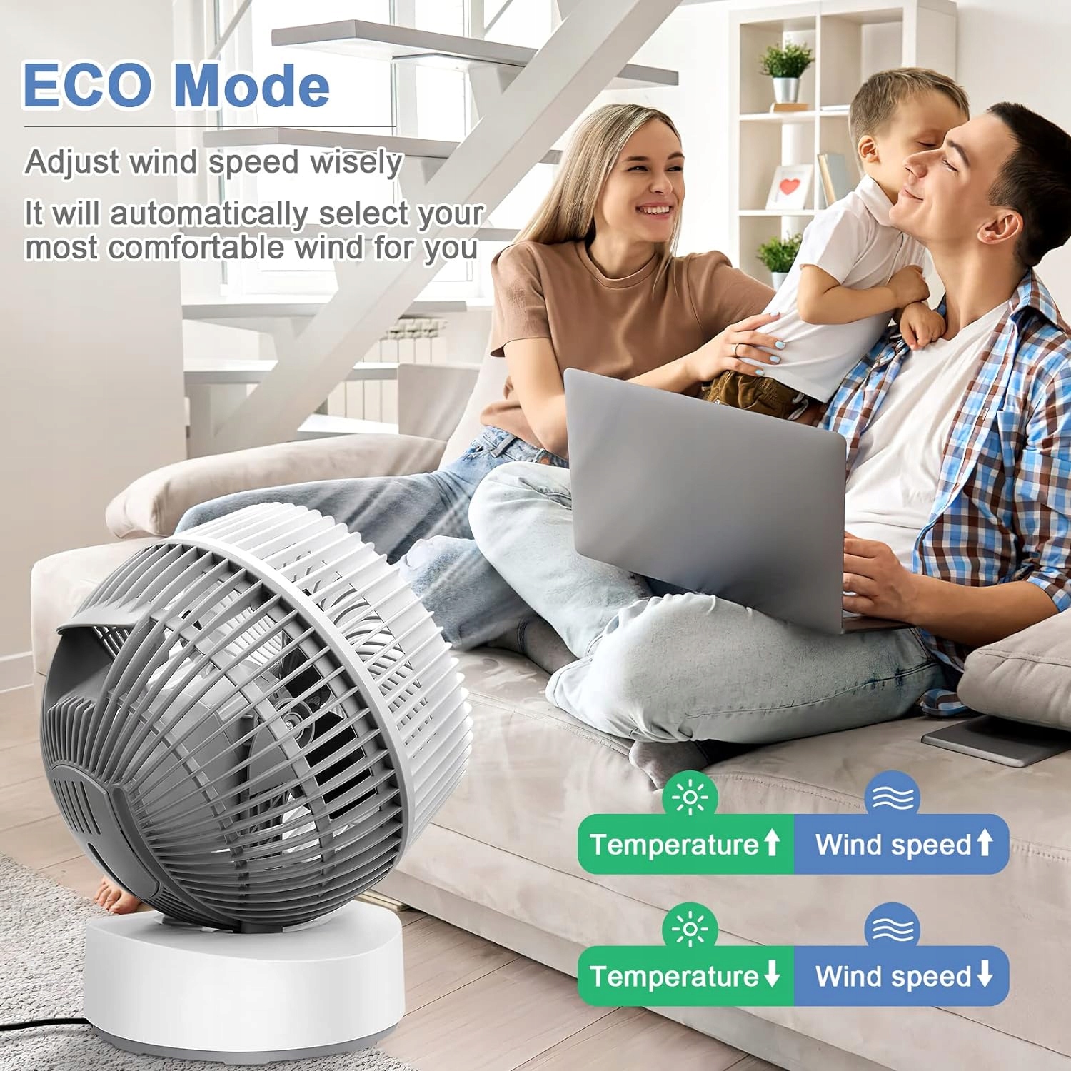 Wentylator stołowy COLLEN C0001F biały Model C0001F