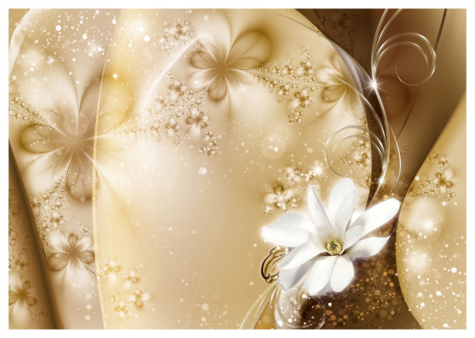 Fototapeta Květinová abstrakce 3D Elegance do obývacího pokoje 350x250 lepidlo