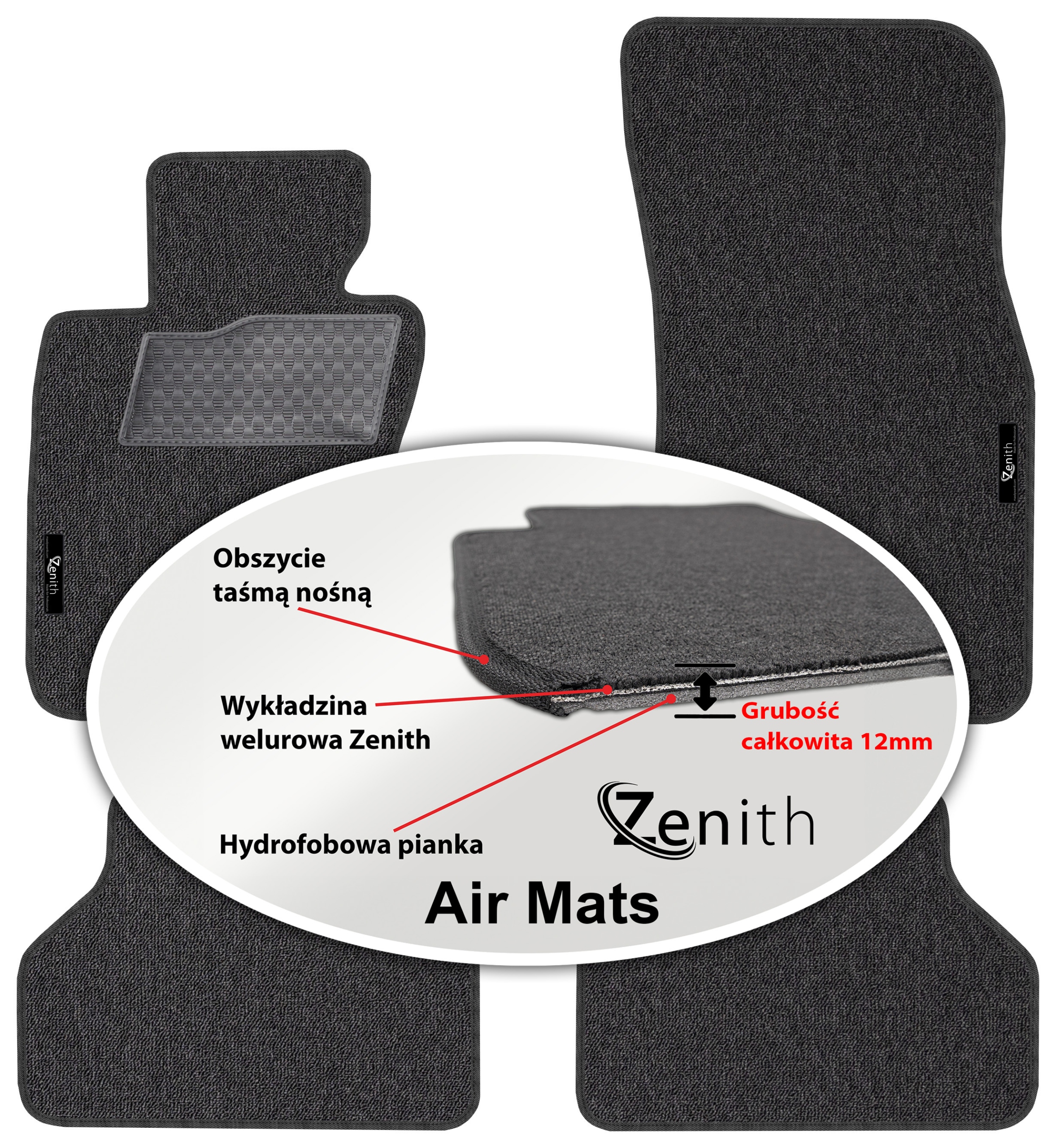 Bmw 5 E60 E61 2003-2010 Velúrové koberčeky do auta Zenith Air Mats