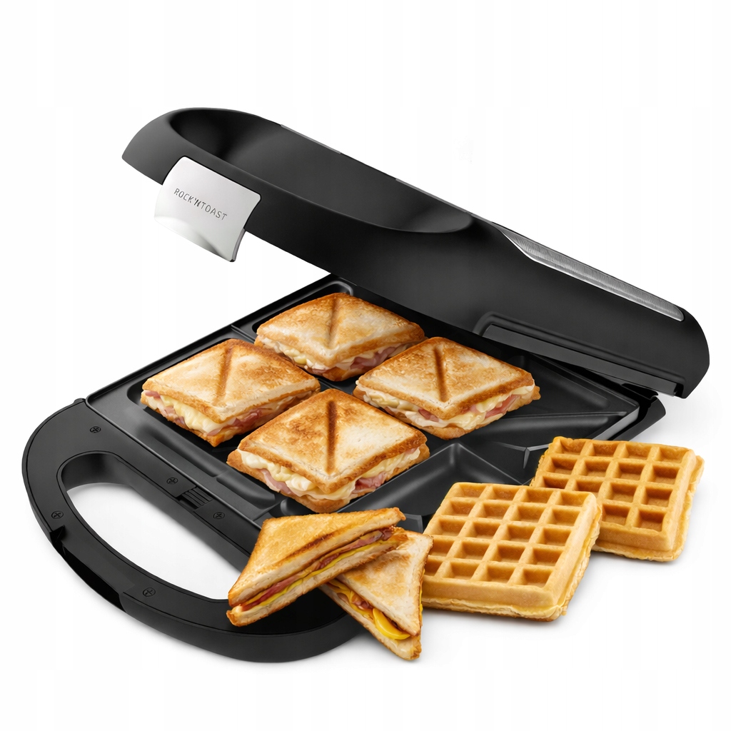 Opiekacz Cecotec Rock'nToast Family 3W1 Toster 4 Kanapki Gofrownica Grill