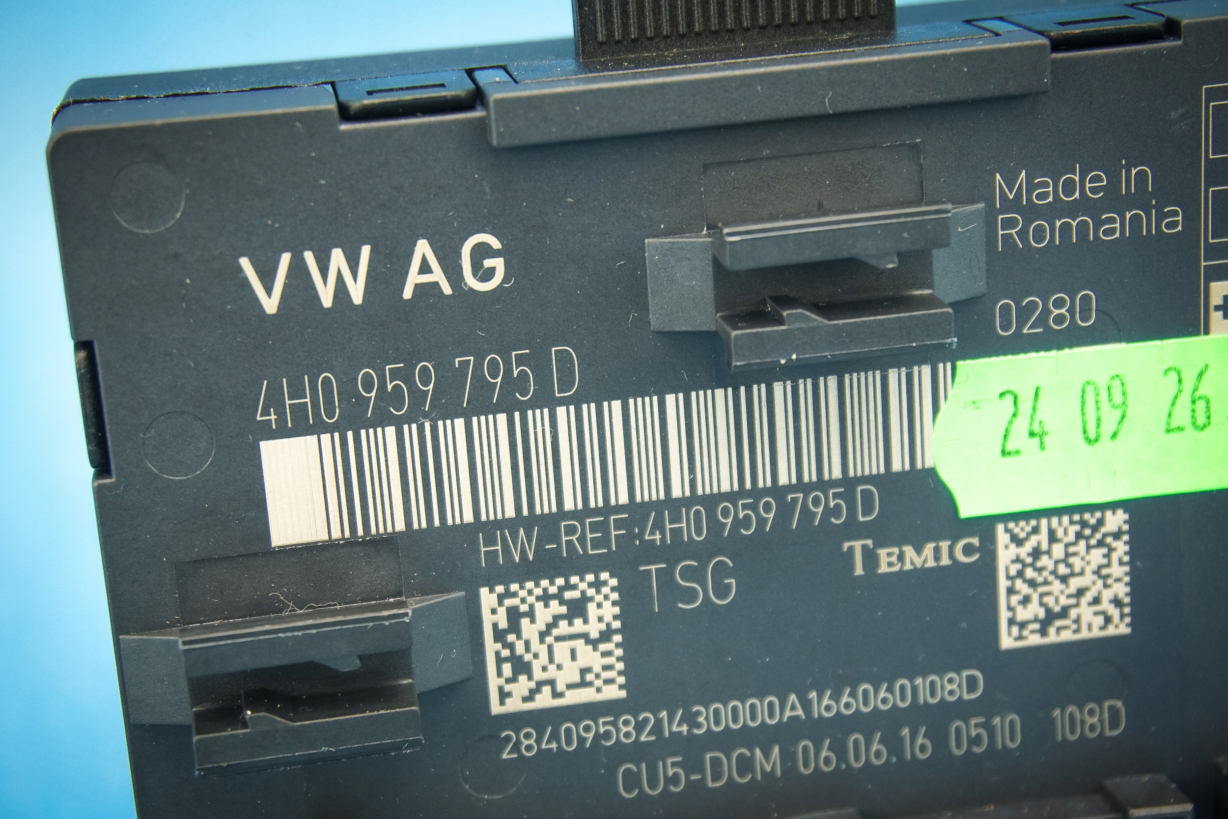 control unit door rear part Audi A8 S8 4H 4H0959795D dociag