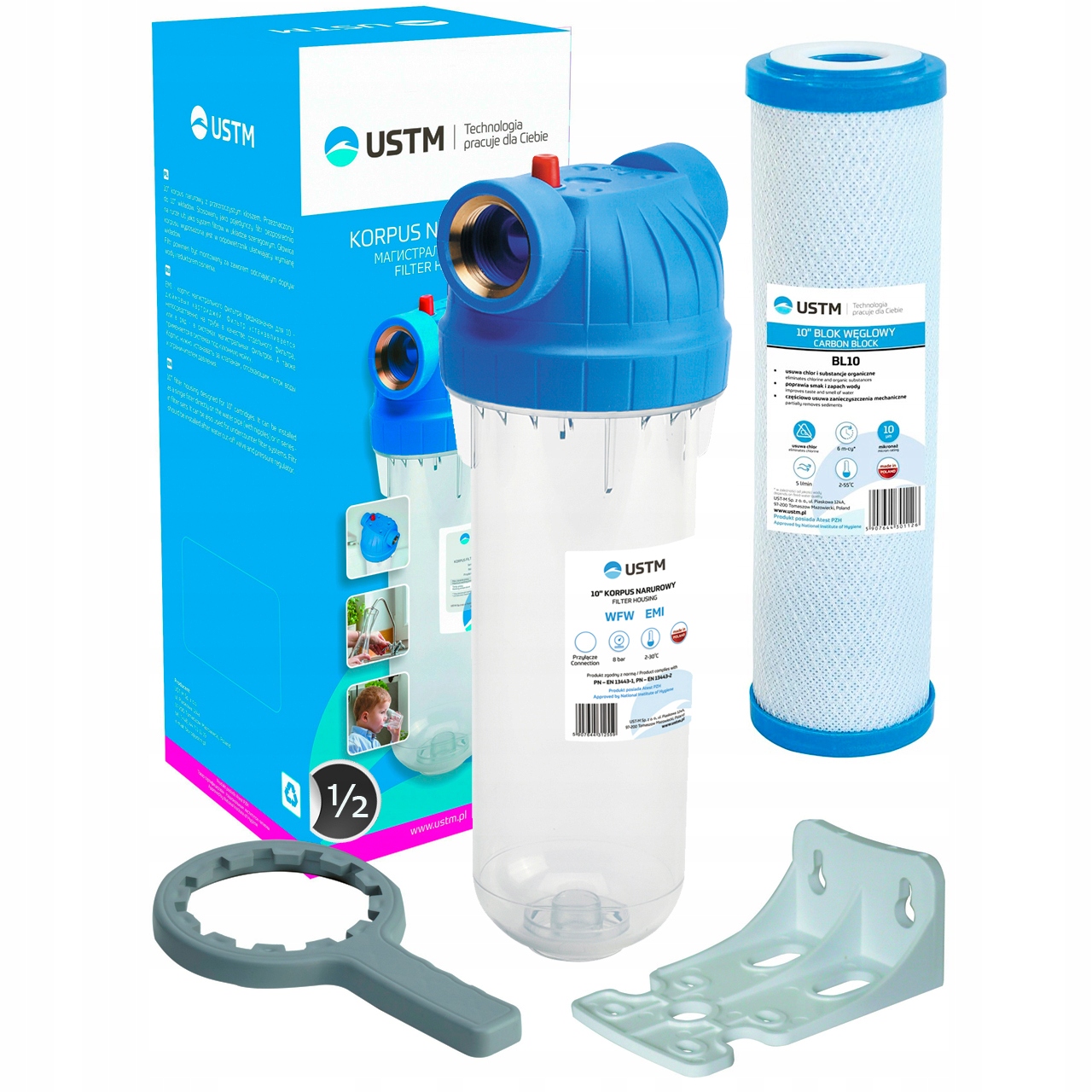 FILTR DO WODY KORPUS 1/2 USTM KLUCZ UCHWYT WKŁAD