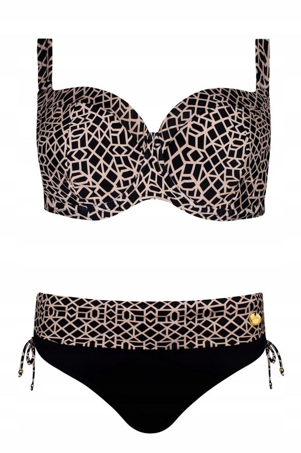 Self Plavky Komplet S995 Luxe 8 Hnědá Černá 38H/70H