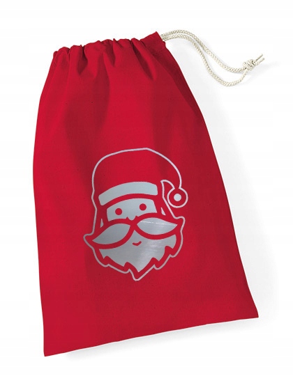 worek Mikołaja czerwony ŚREDNI 25x30 na prezenty