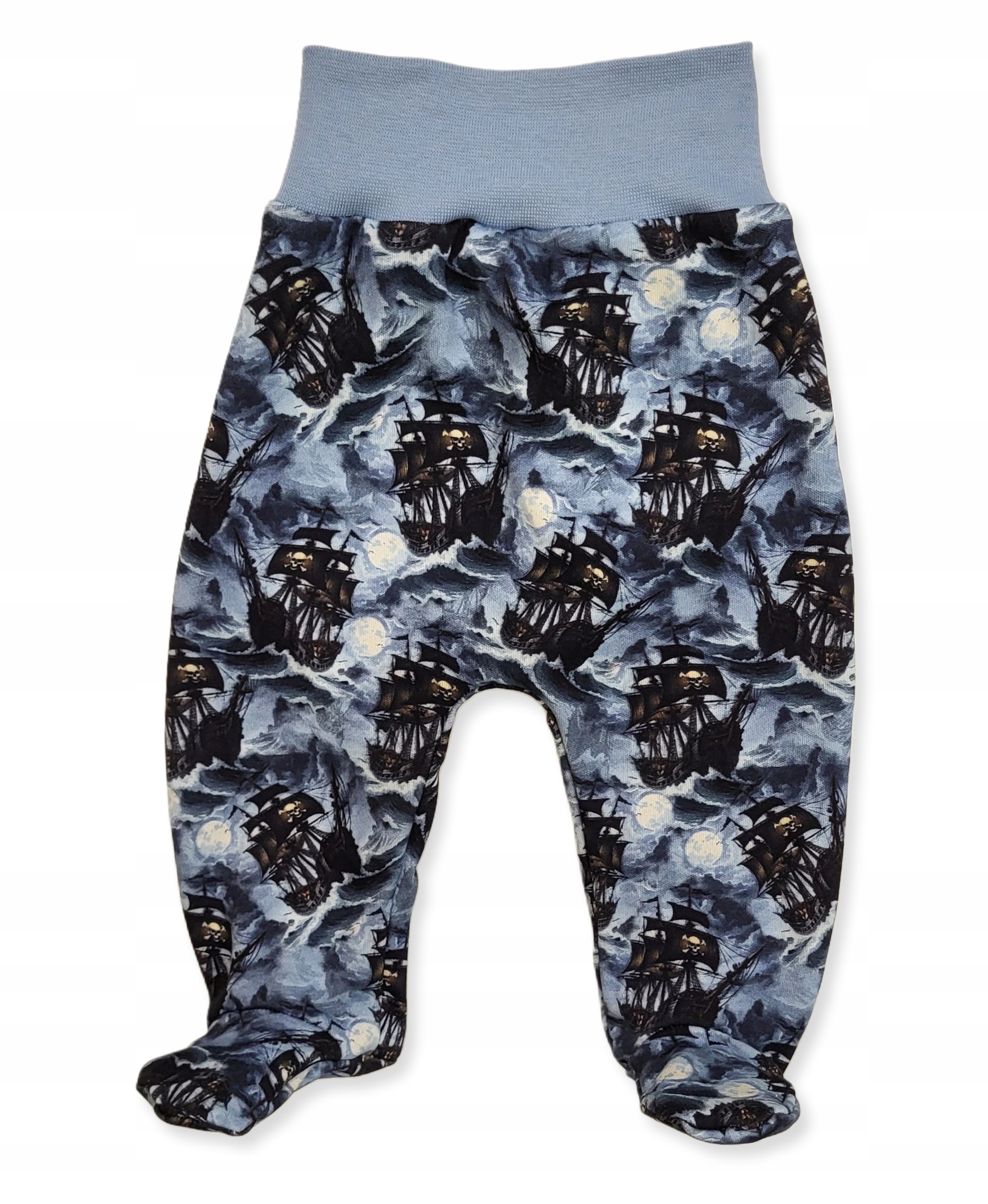 PÓŁŚPIOCHY 74 spodenki BEZUCISKOWE niemowlęce od PRODUCENTA w STATKI