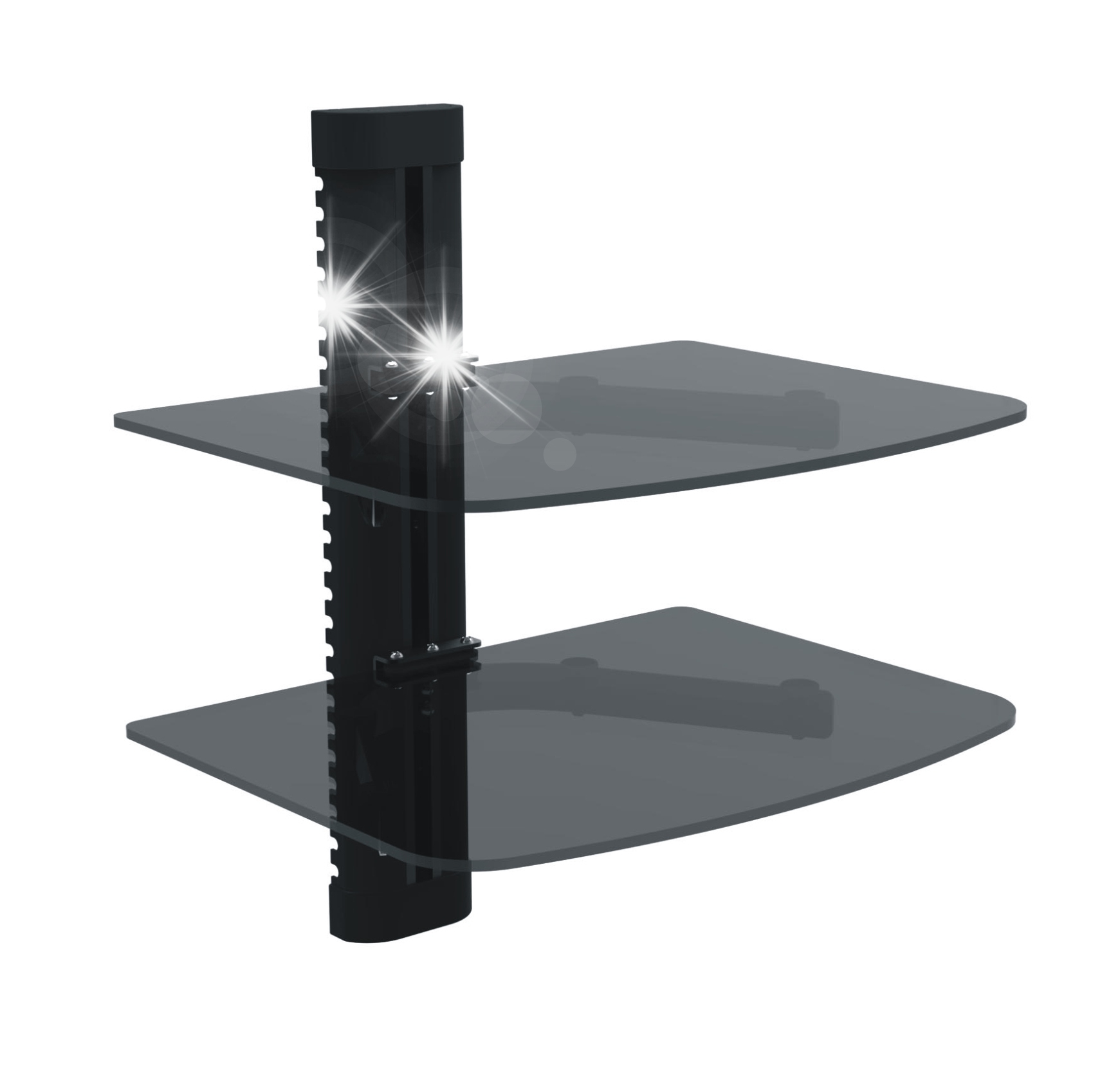 Двойная стеклянная полка для приставки PS4 PS5 под ТВ