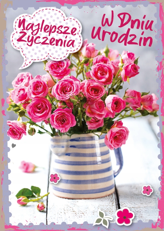 Kartki urodzinowe z bukietem kwiatów urocze GM572 13282686113 - Allegro.pl