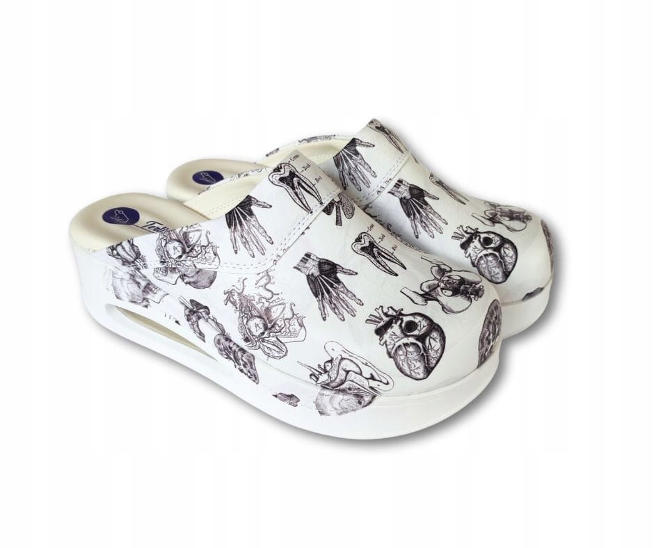 Air Clogs buty medyczne rysunki anatomiczne 39