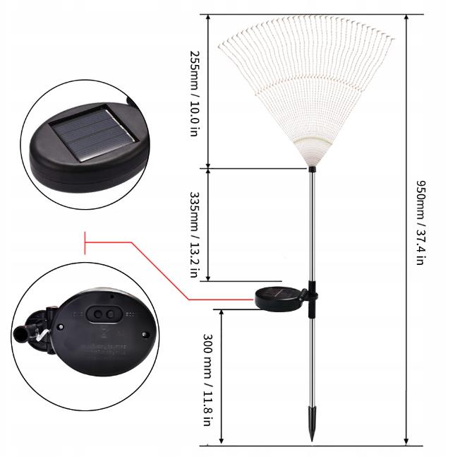 2X SOLARNE LAMPKI OGRODOWE WBIJANE DMUCHAWIEC FAJERWERKI OZDOBA 150 LED Kod producenta DMUCHAWIEC XXL 110CM 120 LED