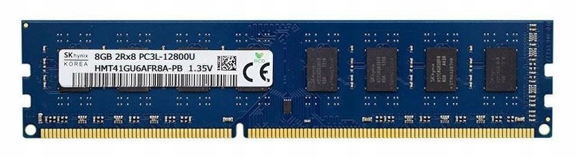 Pamięć Ram Sk Hynix DDR3 8GB 2Rx8 PC3L 12800U 1600MHz DIMM Do Komputera Pc