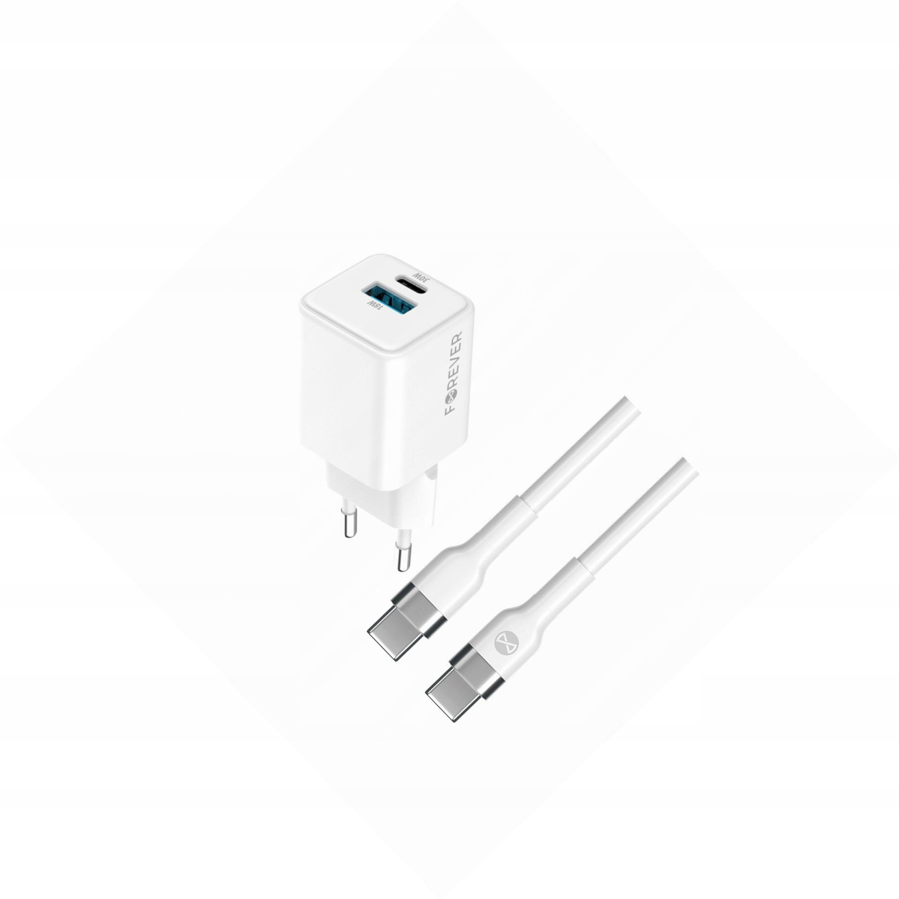 Szybka ładowarka GaN 30W Usb i Usb-c z kablem do Samsung Galaxy S9 Plus