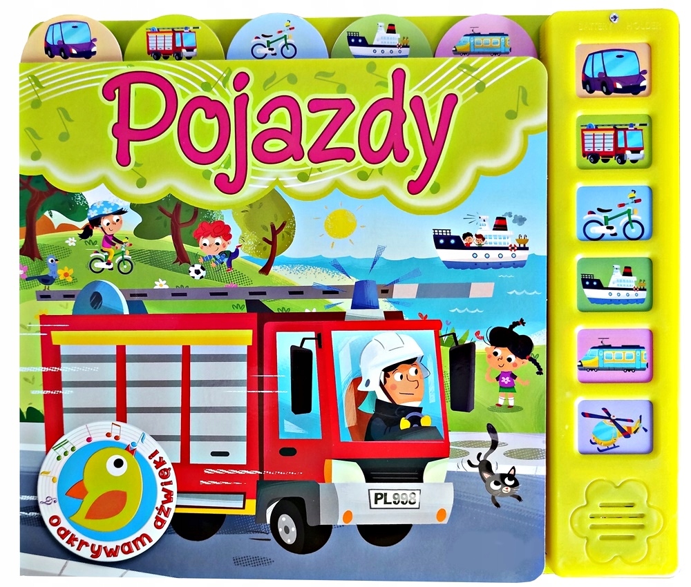 

Książka Sensoryczna Odkrywam Dźwięki Pojazdy