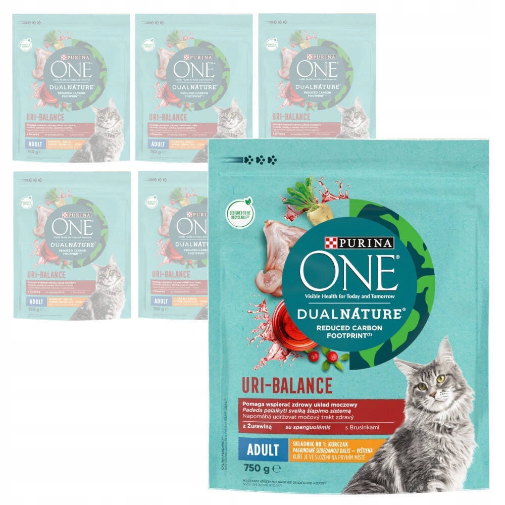 Levně Purina One Dual Nature Uri-balance Adult Krmivo Pro Kočky S Kuřecím Masem 6x750 g