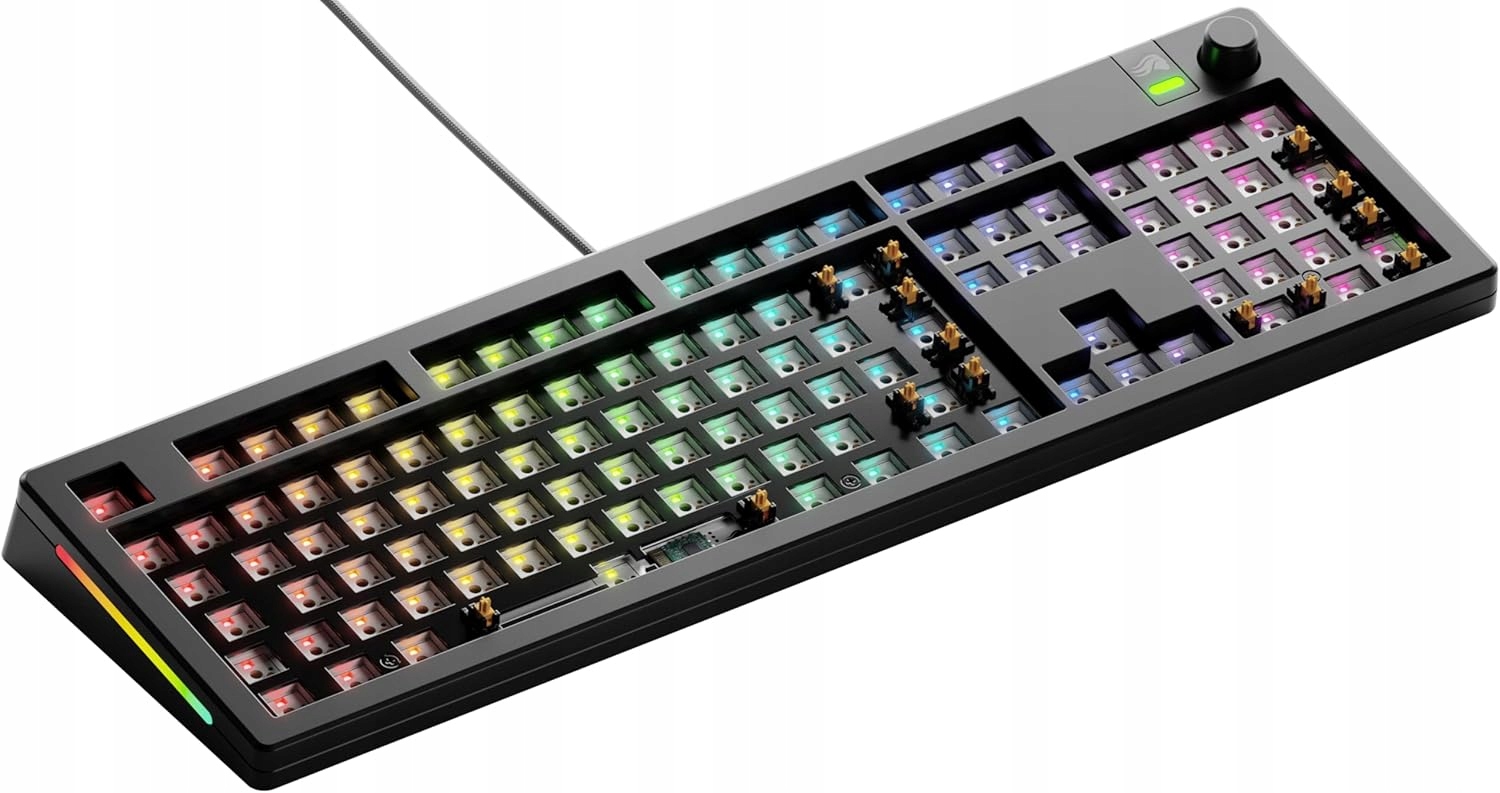 Glorious Gmmk 3 Barebones Iso Eu czarna klawiatura mechaniczna USB-C,