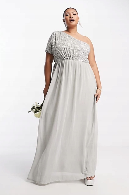 Flitrová Asymetrická Šaty Sukně Pro Plnoštíhlou Ženu 44 XXL