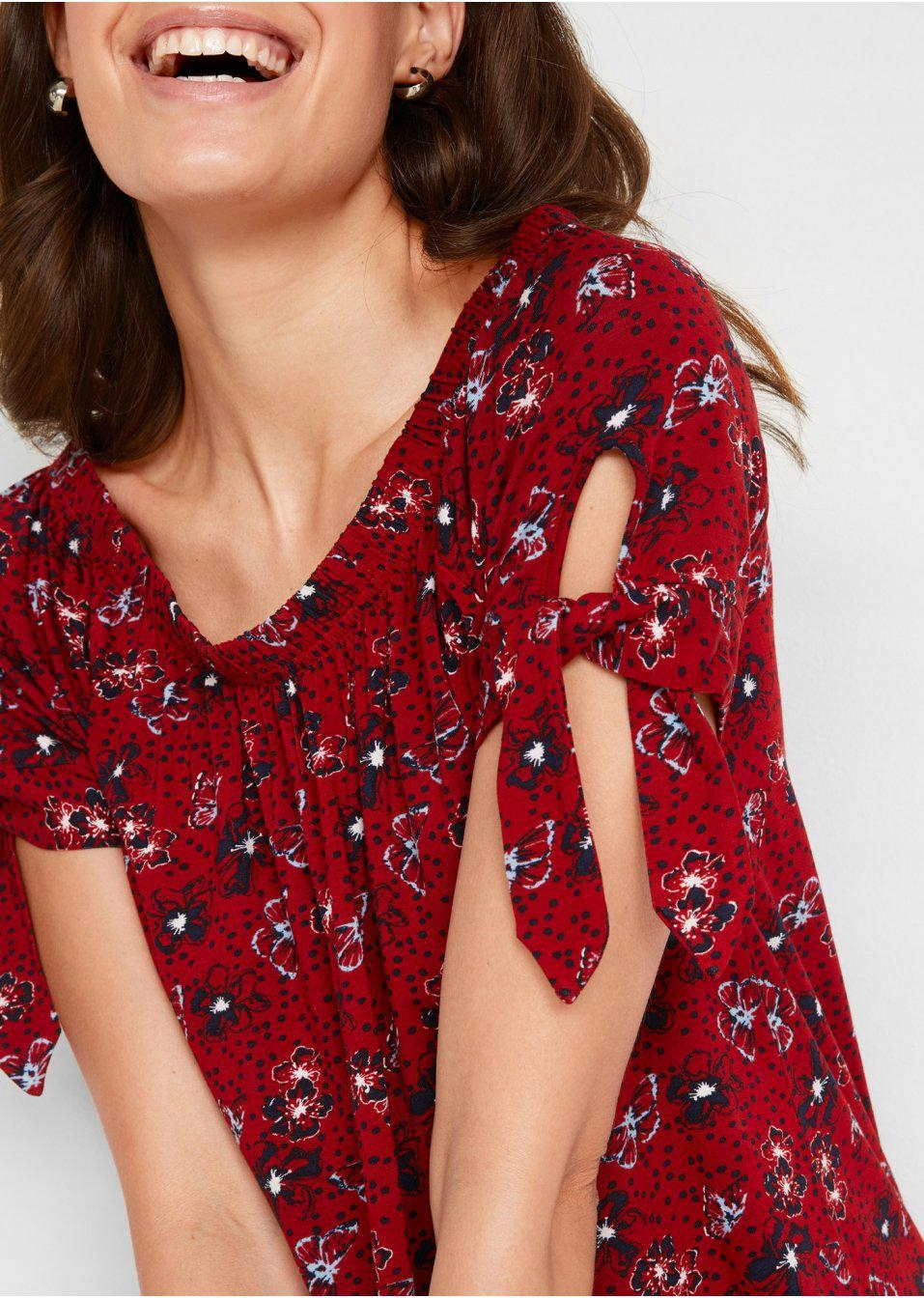 BLUZKA Z DEKOLTEM CARMEN 36/38 Rękaw krótki rękaw