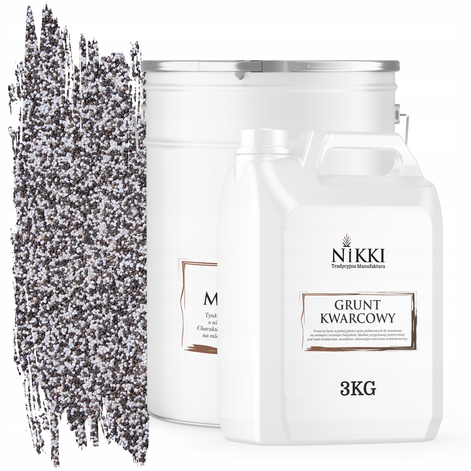 Mozaiková Omietka Živicová Šedá Tmavá M41 Okrasná Sada 25KG +základný Náter 3KG