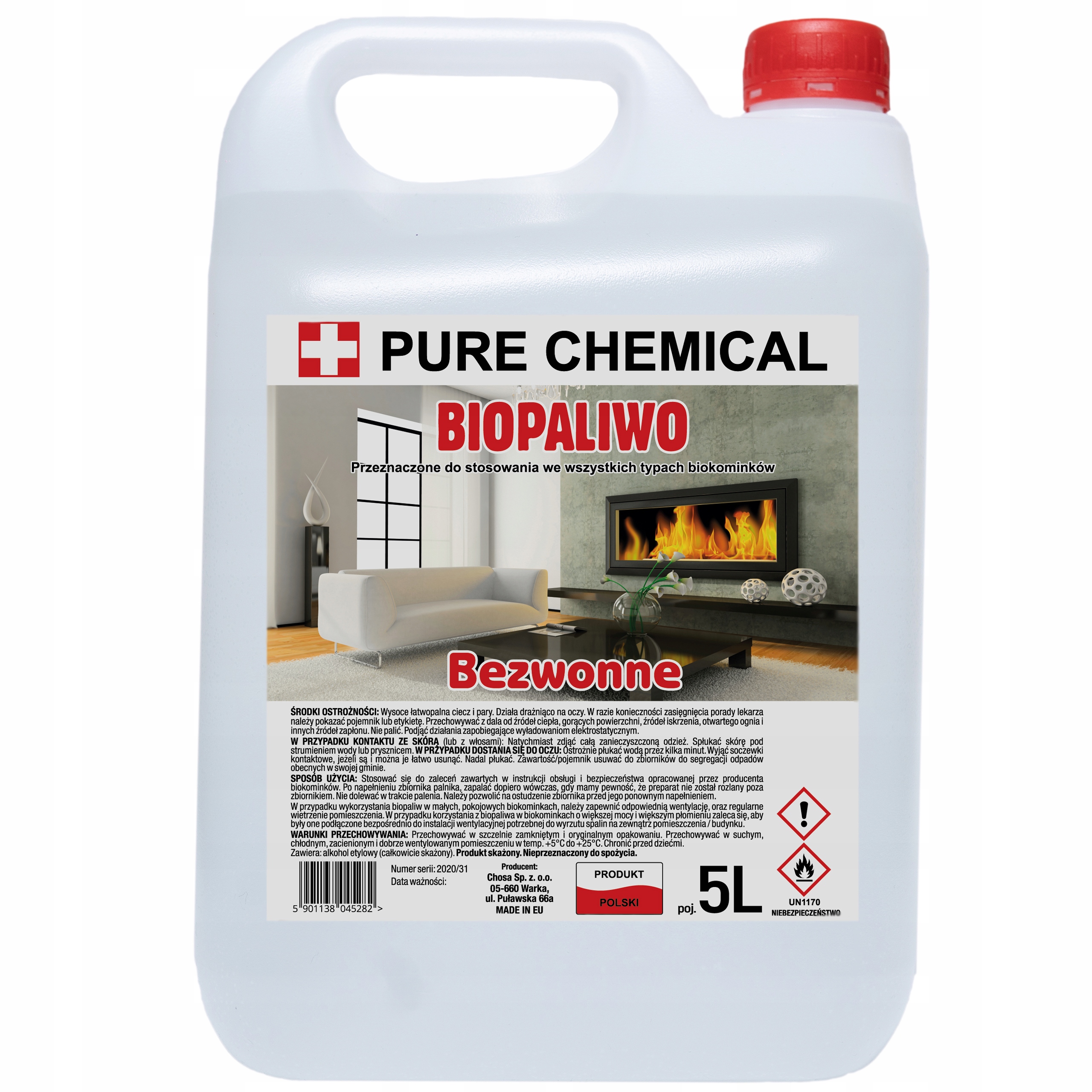 

Biopaliwo do biokominka Atest Pzh bioetanol 5l