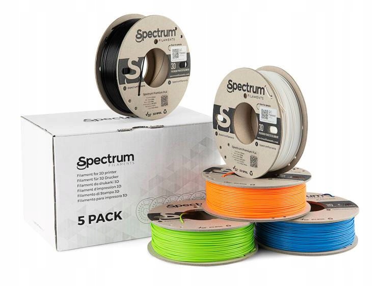 Filament 3D Spectrum 5PACK Pla Premium 1,75 mm 5x 0,25 kg 1,75 mm