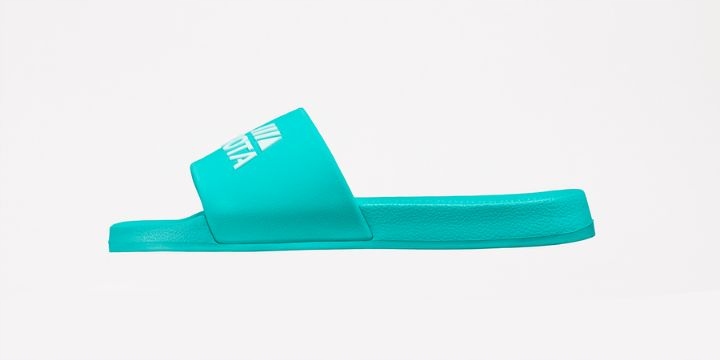 DAMSKIE KLAPKI PLAŻOWE KUBOTA 39 TURKUSOWE GUMOWE KLAPKI NA PLAŻE 39 Kolor niebieski