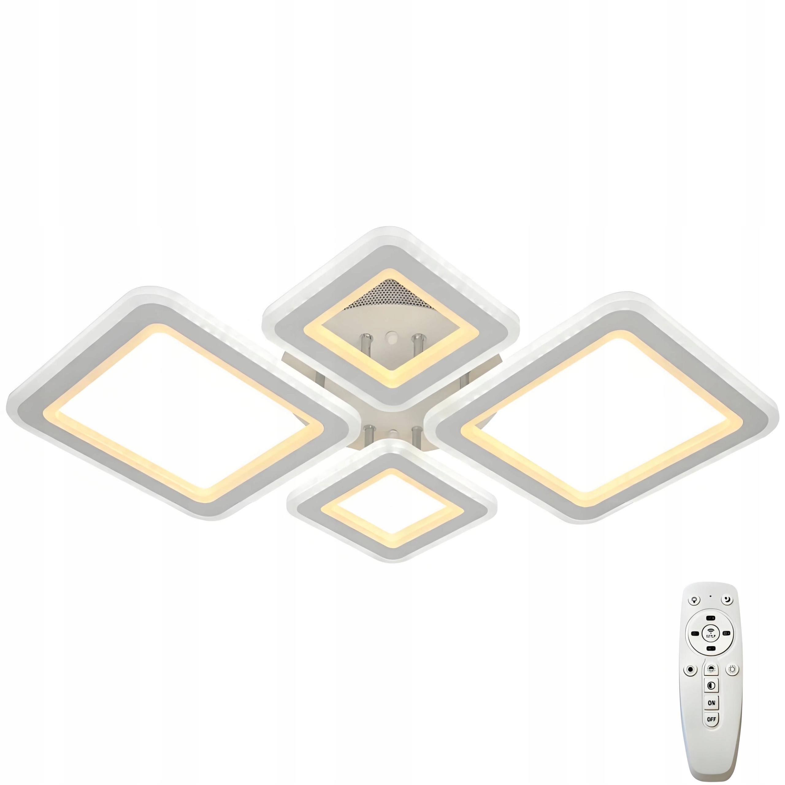 Lampa Led Kwadrat Sufitowa Plafon Zyrandol Led Z Pilotem