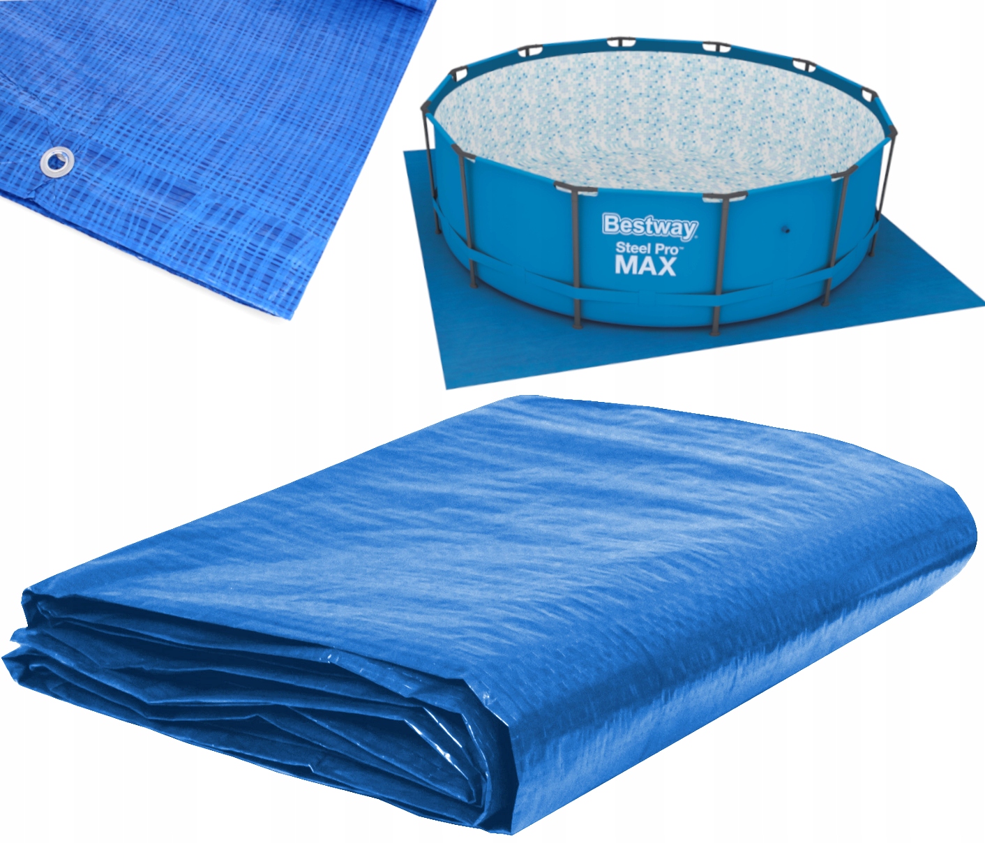 PLANDEKA MATA OGRODOWA UNIWERSALNA 4x4 m OKRYCIE Kod producenta gruba mata pod basen namiot osłona 4m