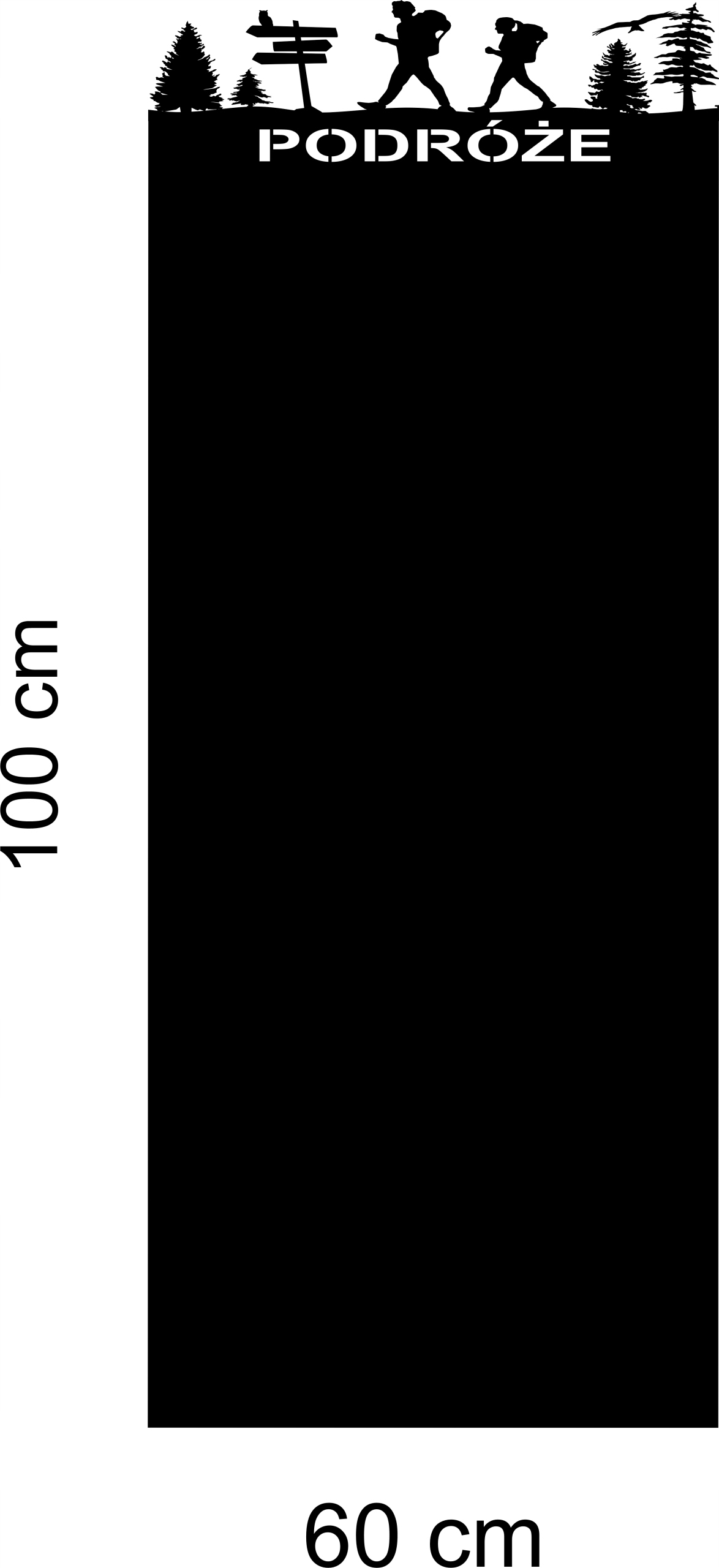 na magnety Metalová Tabule magnety obdélník nápis Cestování 100x60 Hory