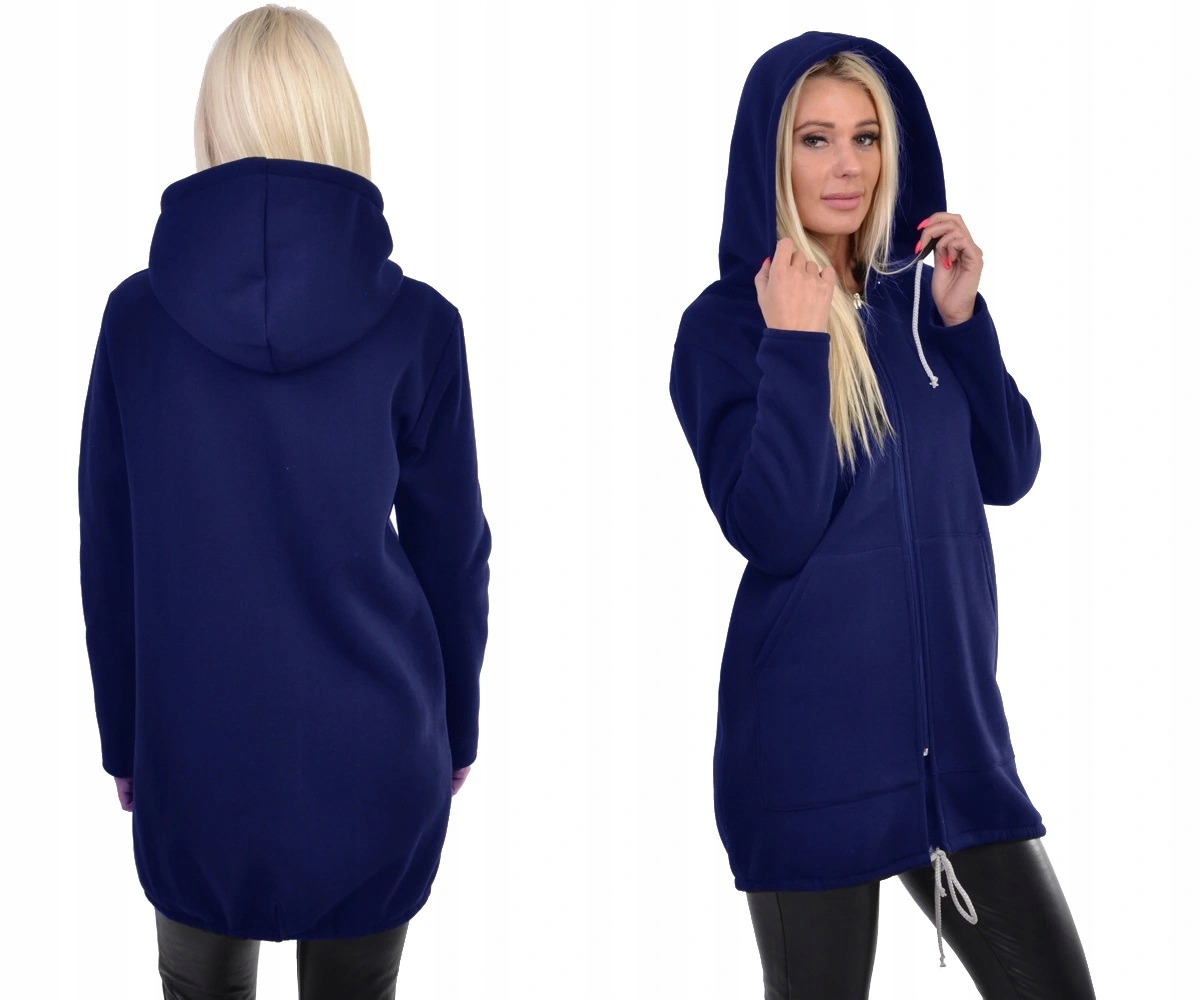 B12 CIEPŁA GŁADKA DRESOWA BLUZA Z KAPTUREM ROZM.40