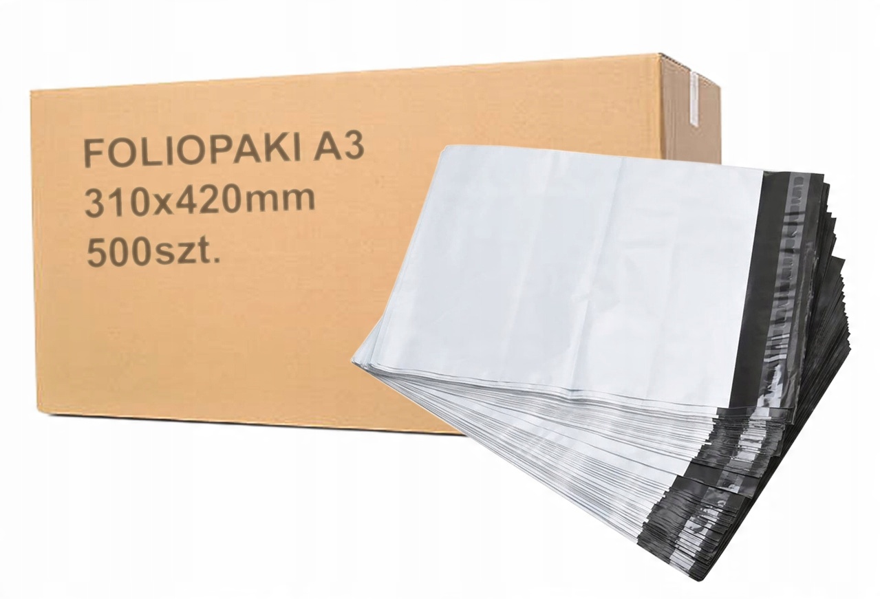 

Foliopaki foliopak kurierskie, A3 310x420 500szt