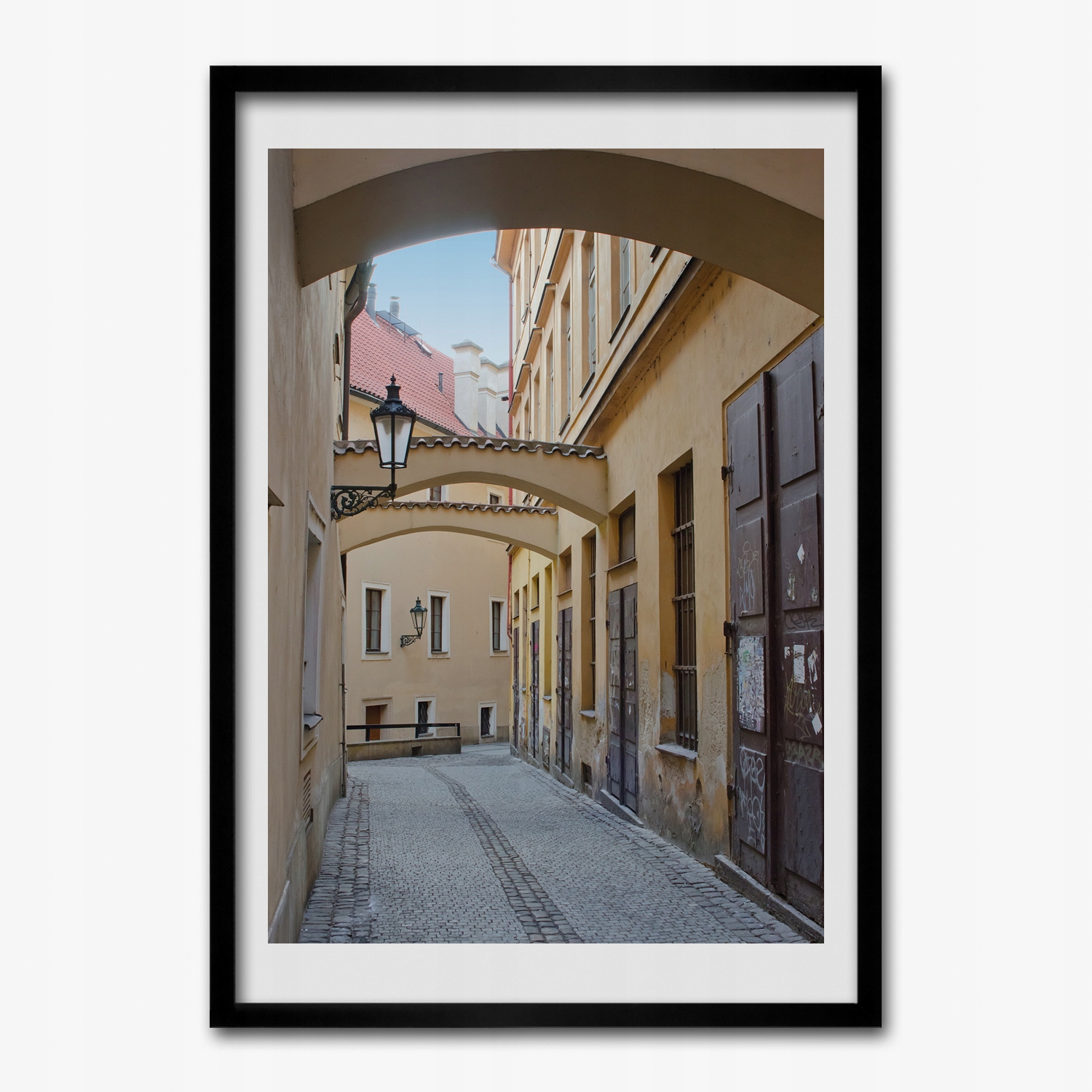 Obraz v ráme Mdf Ulica s dlažobnými kameňmi 70x100 cm