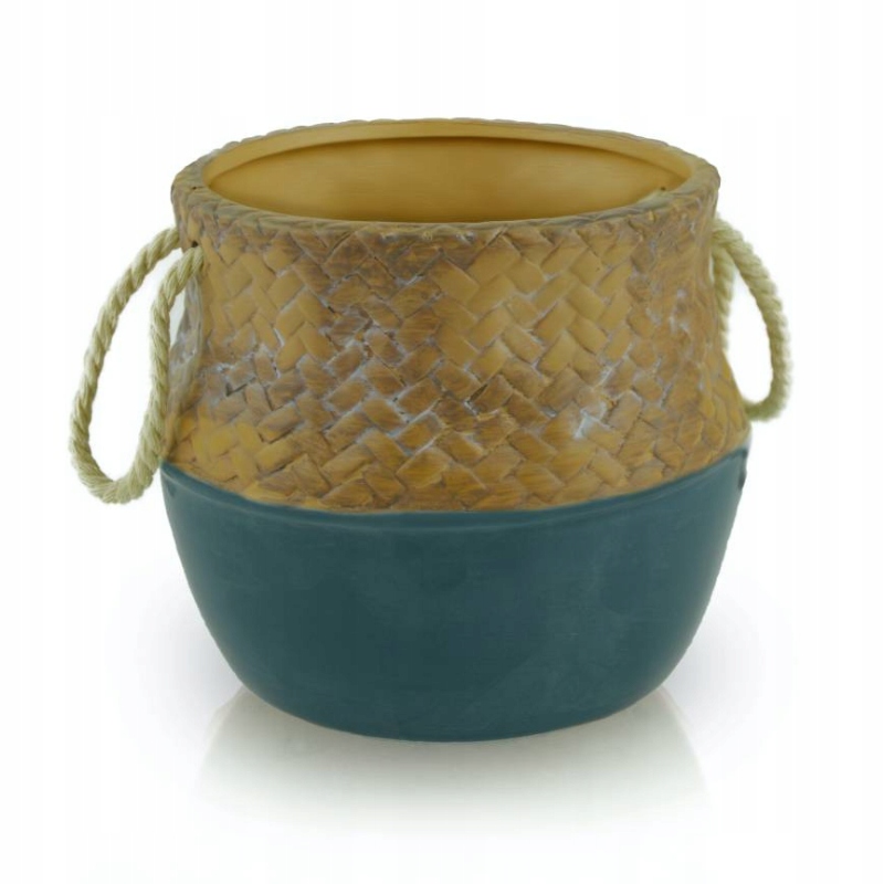 

Stylowa doniczka dekoracyjna koszyk boho 13 cm