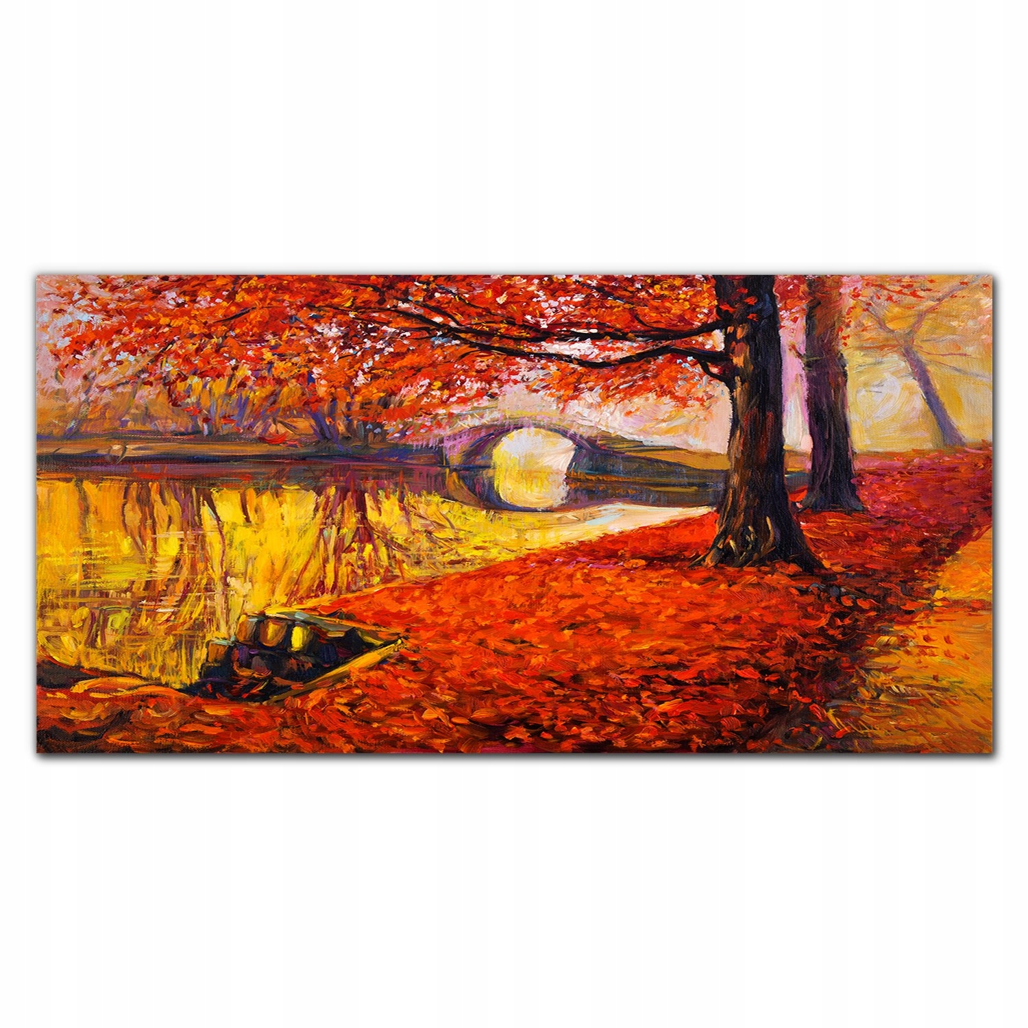 Obraz na ráme plátno Park stromy jeseň 140x70 cm