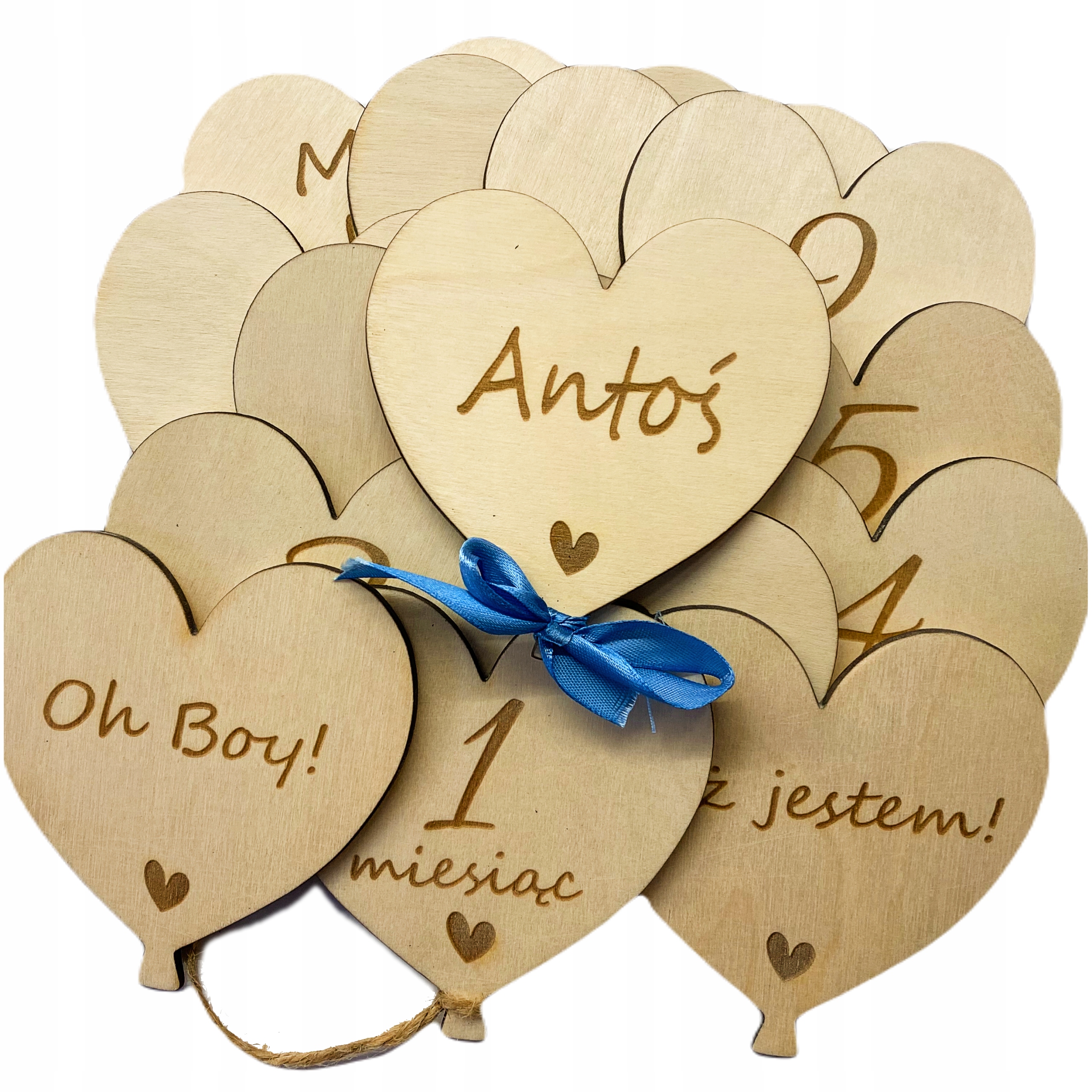 DREWNIANE TABLICZKI KARTY DO ZDJĘĆ DZIECKA SERCA Kod producenta Tabliczki do zdjęć (Z_grawerem)