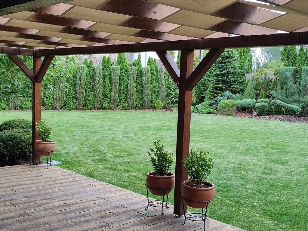 PASY ALTANOWY ŻAGIEL PRZECIWSŁONECZNY WODOSZCZELNY NA PERGOLĘ NA WYMIAR Materiał dominujący tkanina