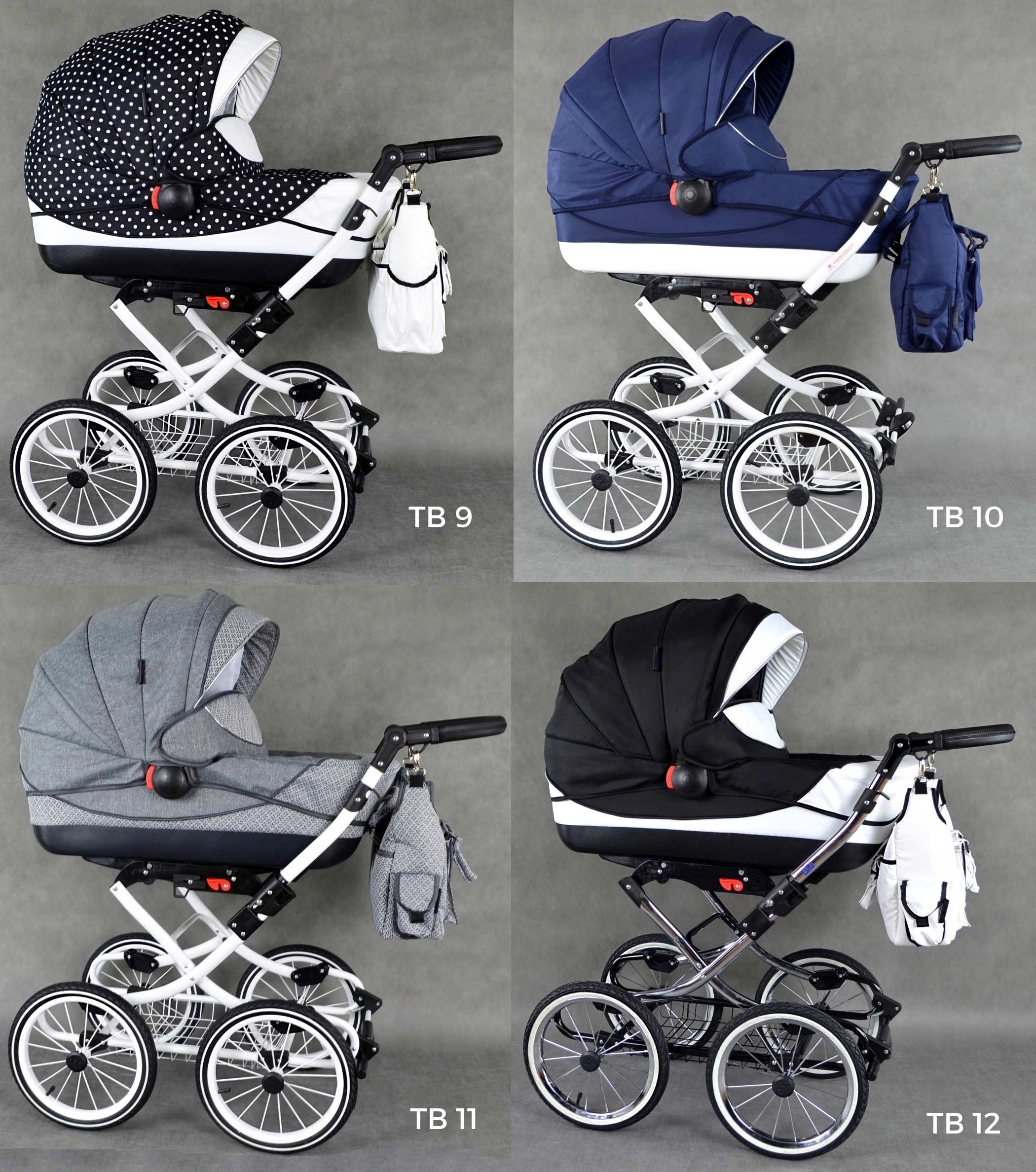 KLASYCZNY WÓZEK DZIECIĘCY 3w1 VIKO RETRO CHROM WIELOFUNKCYJNY Model Viko