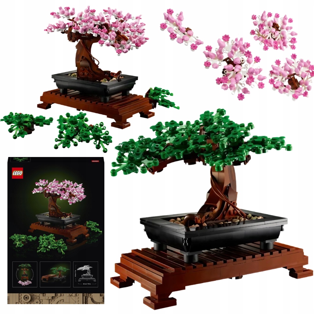 Klocki Lego Drzewo Bonsai 2W1 Kolekcja Botanical Ozdoba Drzewko Sztuczne