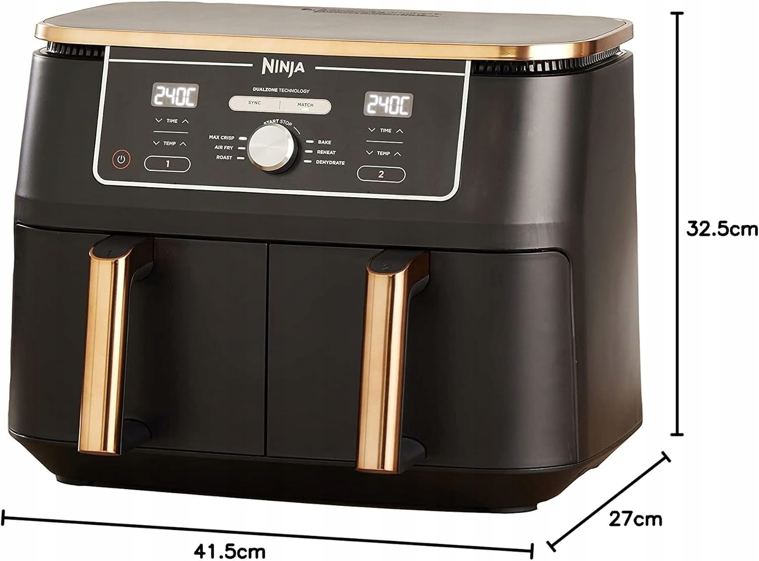 NINJA Foodi MAX Dual Zone Frytkownica Beztłuszczowa 9,5L 2 Kosze Zmywarka — miniatura 14