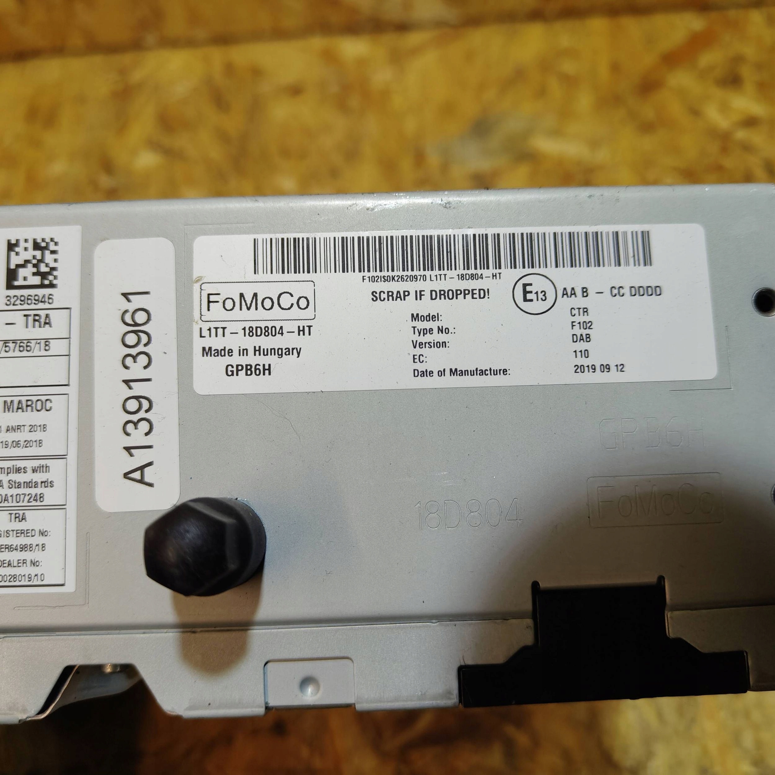 Ford Fiesta 2017 Panel / Radio CD/DVD/GPS