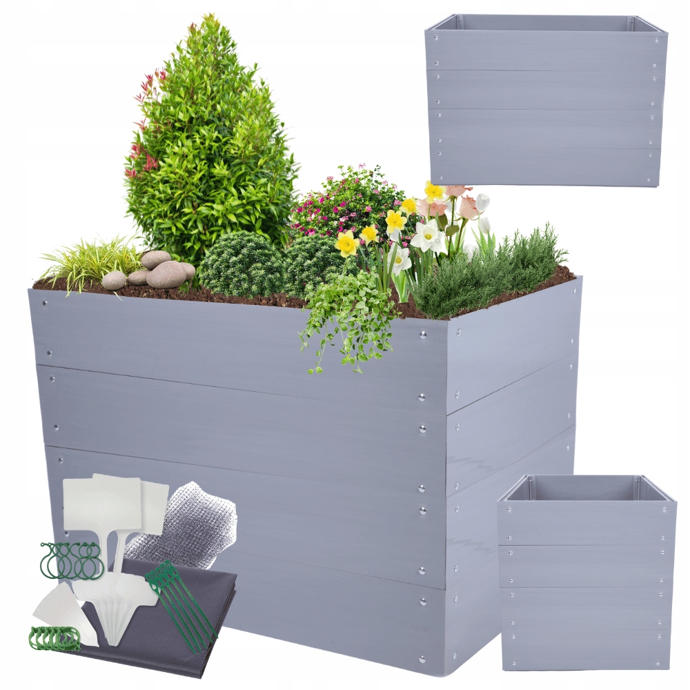 Vyvýšený záhon z plastu zeleninový záhon zeleninový box veľký Pvc 80x120x