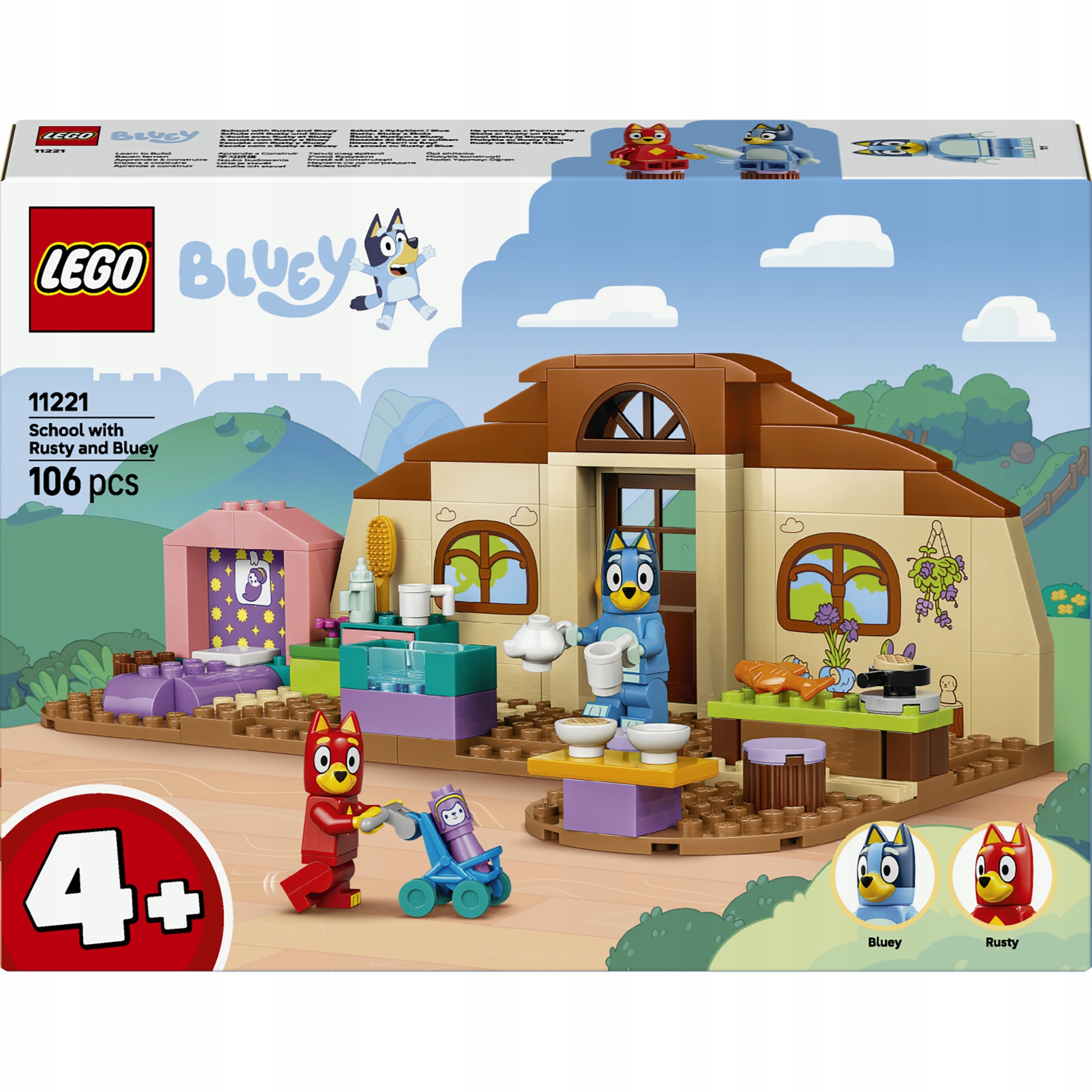 Lego 11221 Bluey – Škola s rýžem a modrou barvou