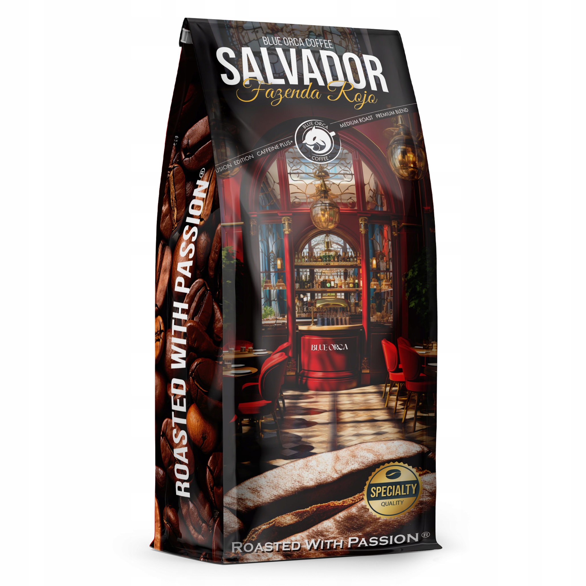 Levně Káva zrnková Salvador Fazenda Roja Fusion Edition 1 kg Blue Orca Coffee