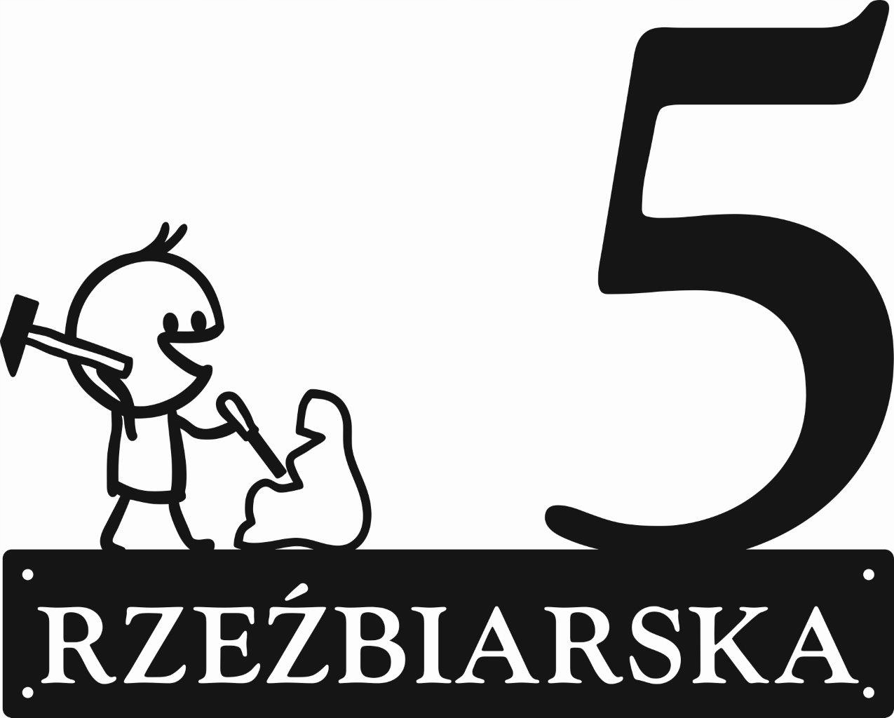 Číslo Na Dom 80 cm Tabuľa Adresa Oceľ 2 mm Rezbárska