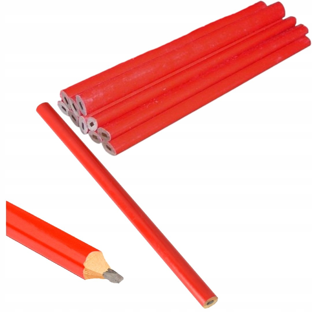 

10x Ołówek Stolarski 18CM Budowlany Kreślarski