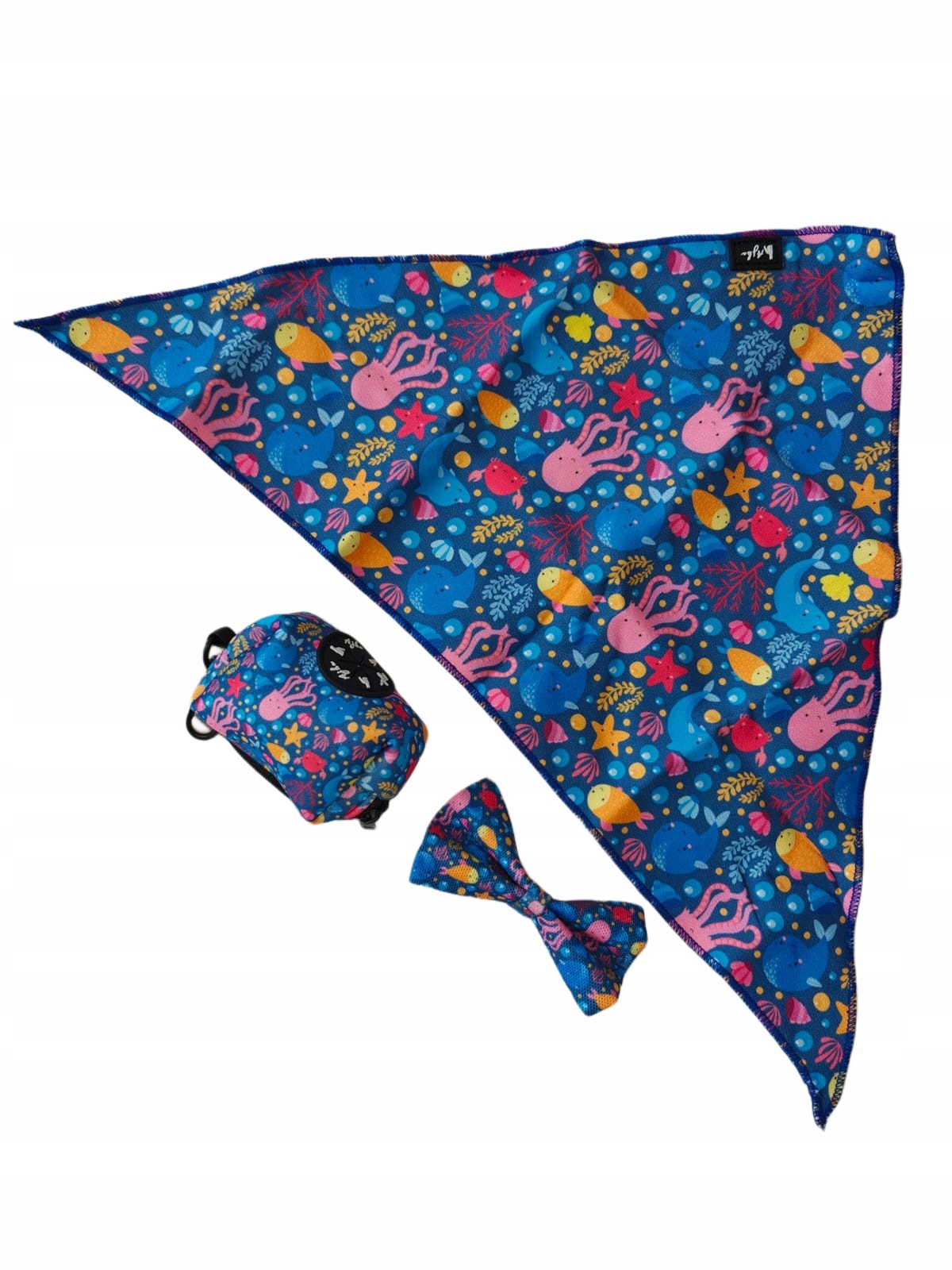 Levně Mořské dobrodružství vycházková sada pro psa pouzdro na sáčky motýlek šátek Xs