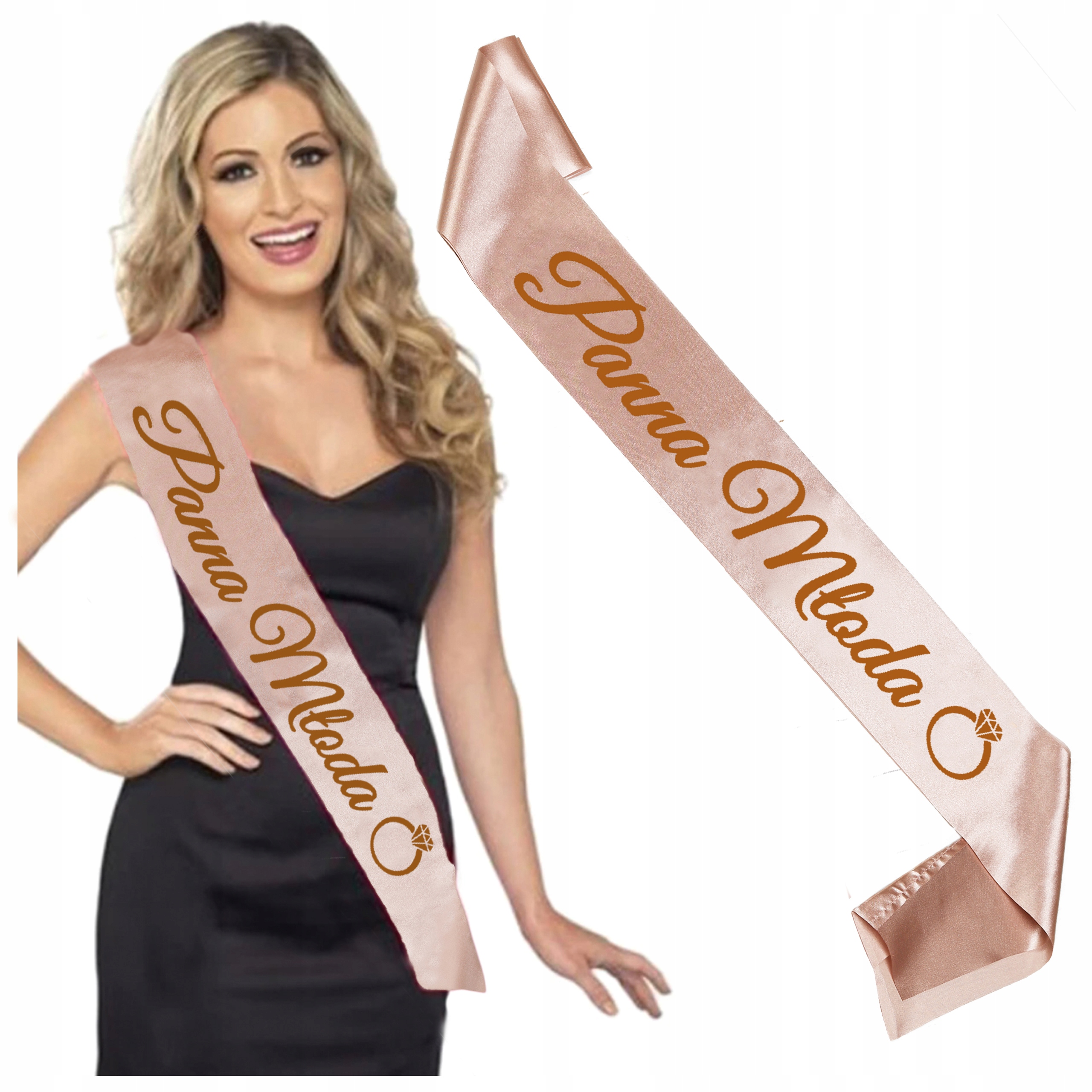 

Szarfa Panna Młoda na wieczór panieński Rose Gold