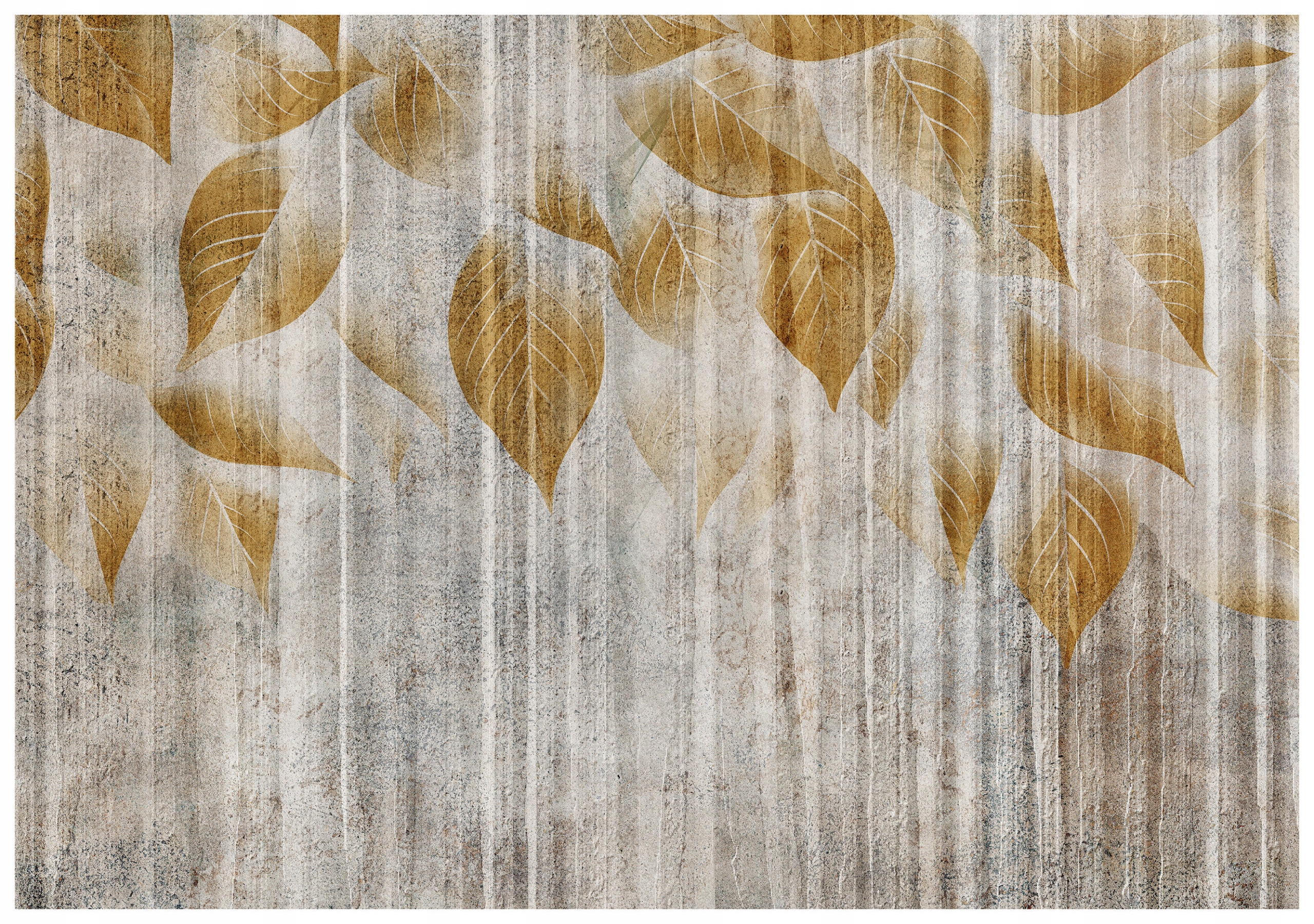 Fototapeta Zlaté listy vinyl na béžovém pozadí elegantní akcent 416x254 lepidlo