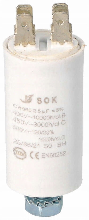 

Kondensator Rozruchowy Do Silnika 2,5uF 450V